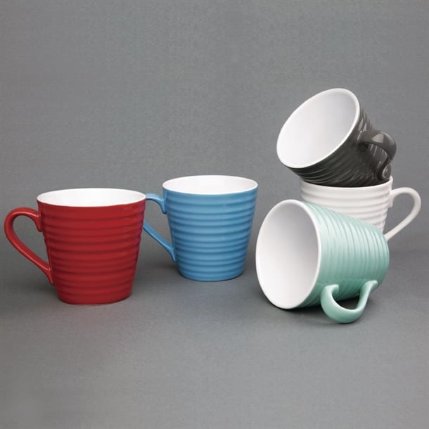 Olympia Cafe Aroma Mugs White 340ml (6 Pack) dh633