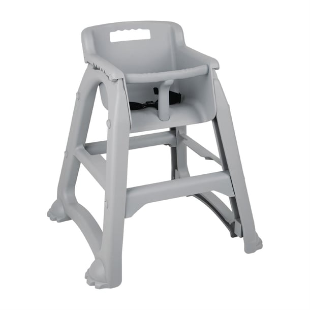 Bolero Grey PP Stackable High Chair da693
