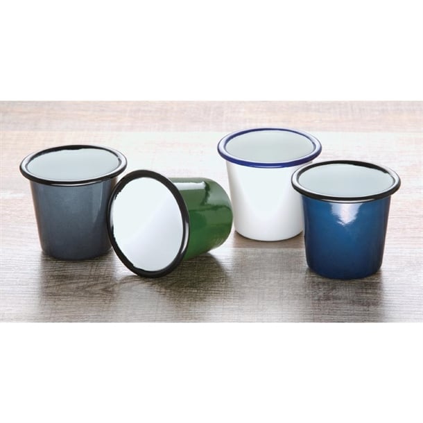 Olympia Enamel Tumblers Grey 310ml (6 Pack) dc393