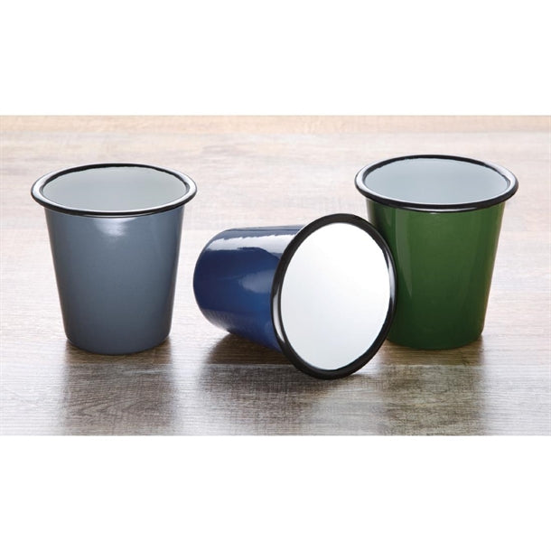 Olympia Enamel Tumblers Grey 310ml (6 Pack) dc393