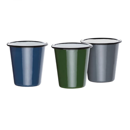 Olympia Enamel Tumblers Grey 310ml (6 Pack) dc393