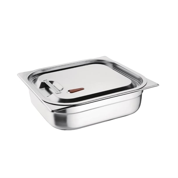 Vogue Stainless Steel and Silicone Sealable 1/2 Gastronorm Lid cp269
