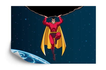Photomural Superhero In Space