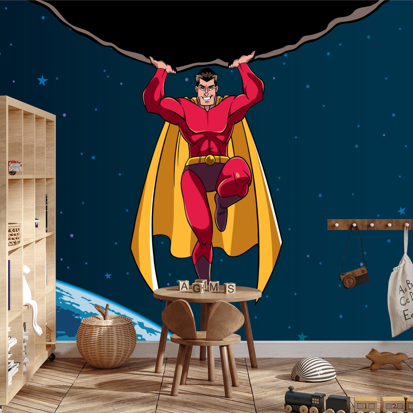 Photomural Superhero In Space