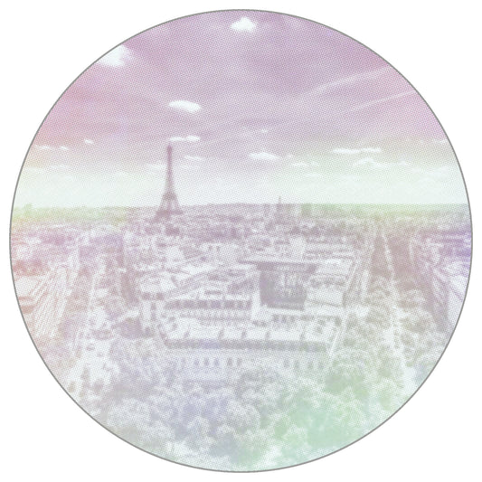 Circular Mural Paris Halftone