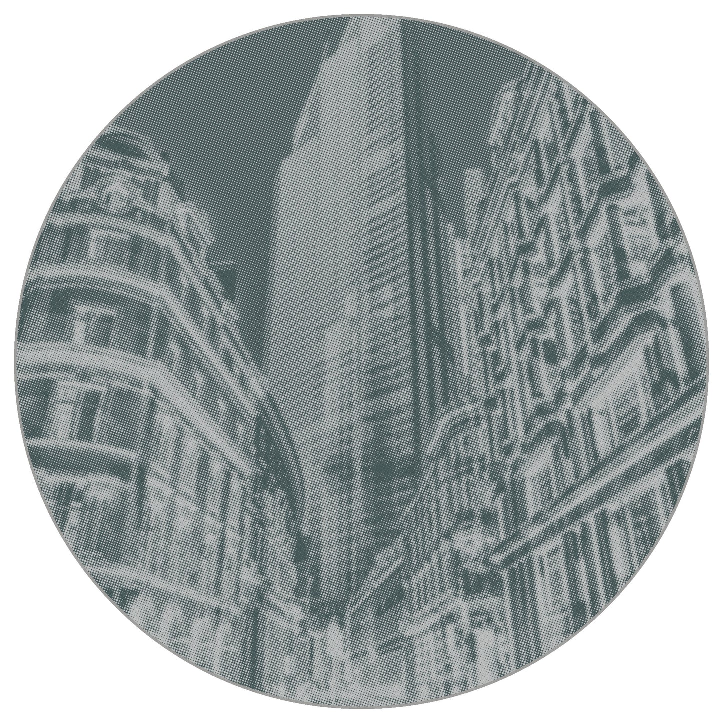 Circular Mural London Halftone