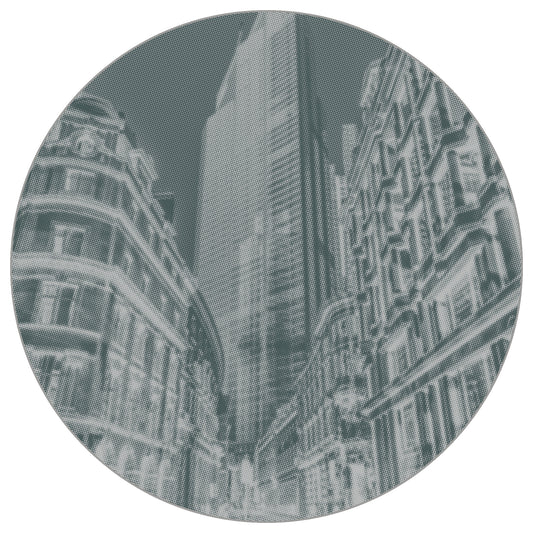 Circular Mural London Halftone