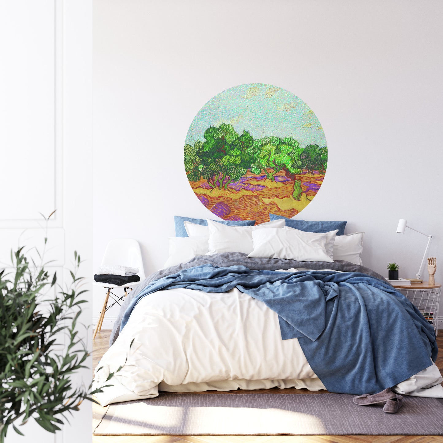 Circular Mural The Olive Trees