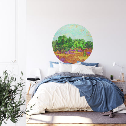 Circular Mural The Olive Trees