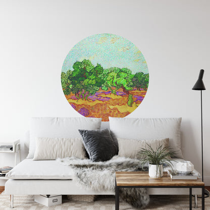 Circular Mural The Olive Trees