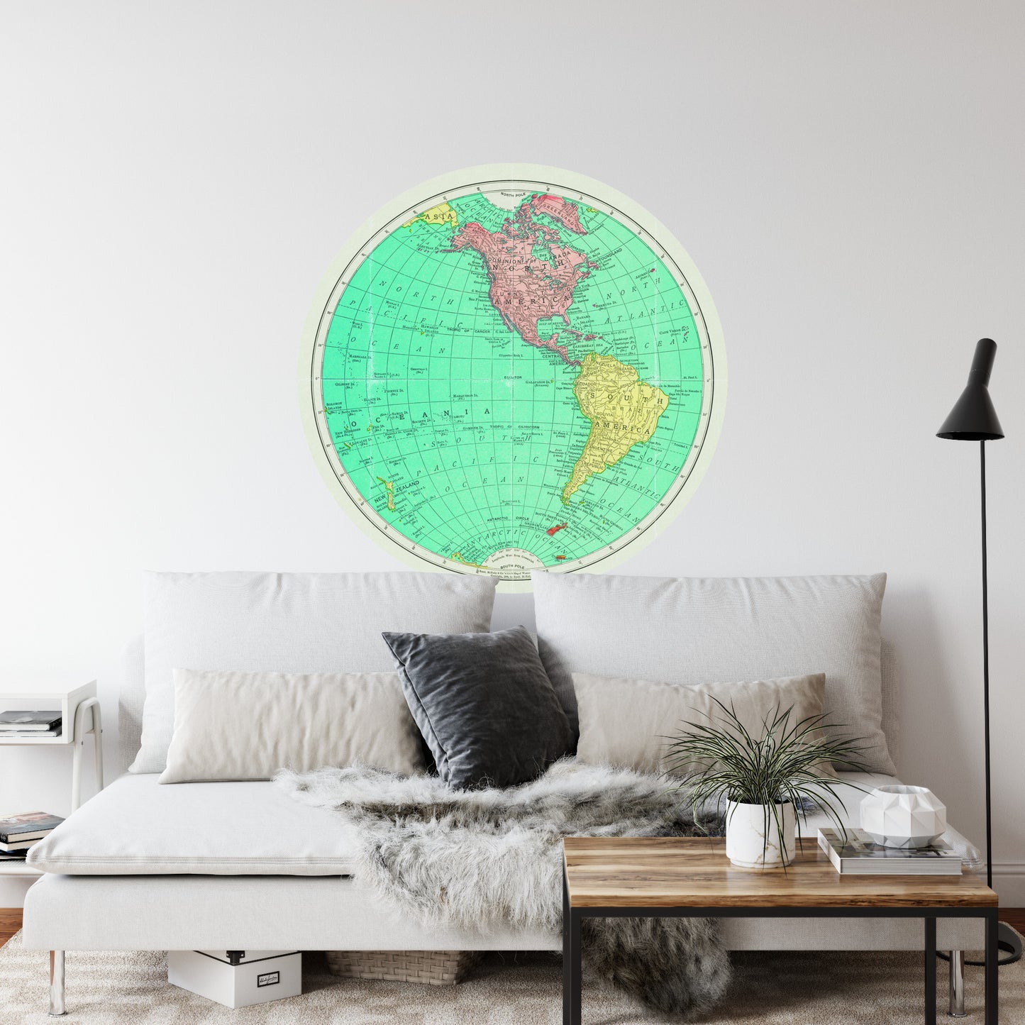 Circular Mural L'hémisphère Ouest