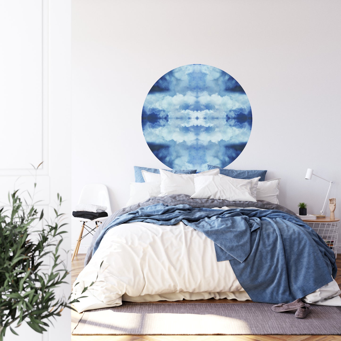 Circular Mural Cloudscape