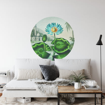 Circular Mural Lotus Azul