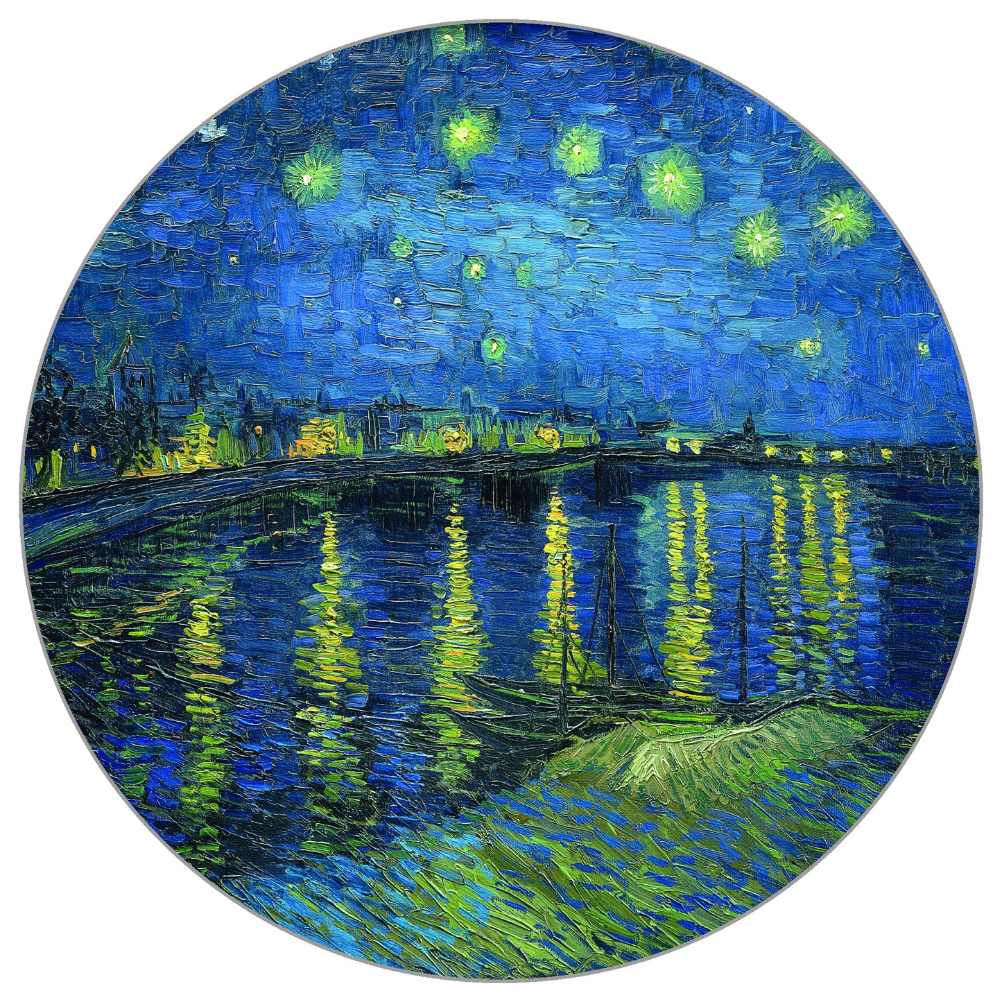 Circular Mural Starry Night