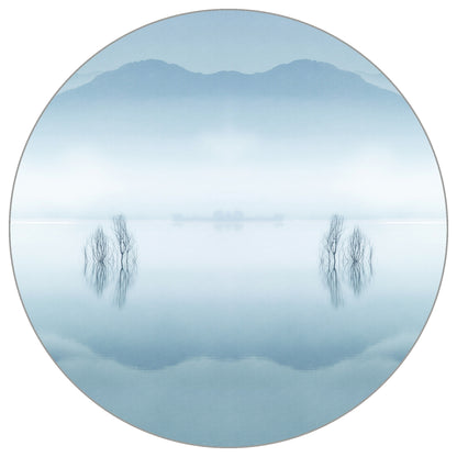 Circular Mural Blue Silence By Jose Beut