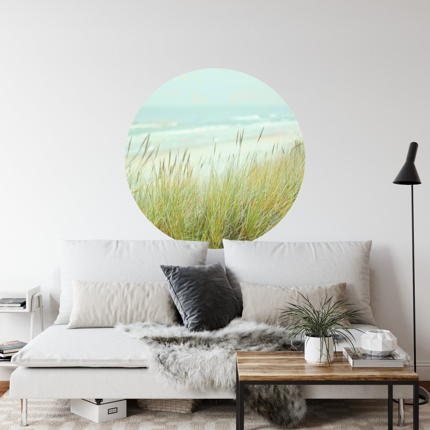 Circular Mural Coastal Calm