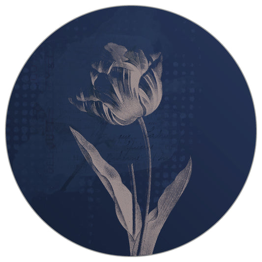 Circular Mural Dark Botanicals I