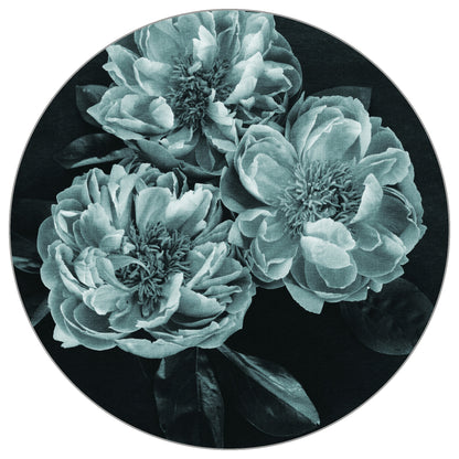 Circular Mural Dark Blooms