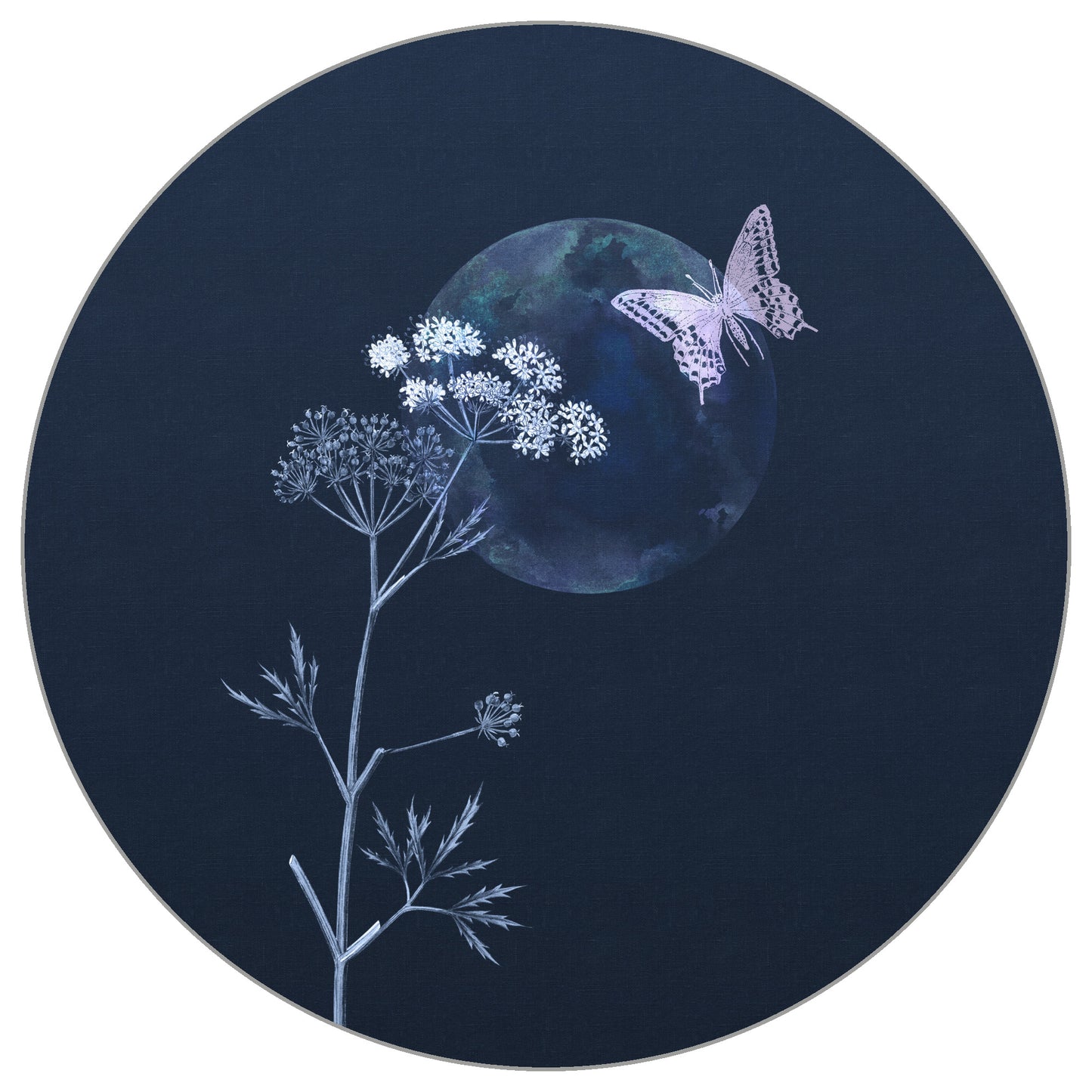 Circular Mural Evening Flutter