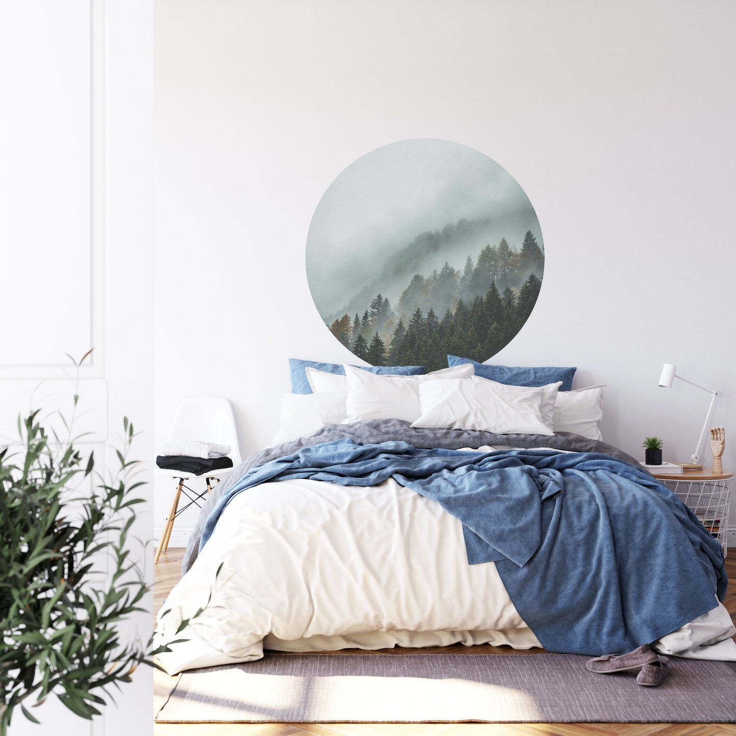 Circular Mural Rolling Mist