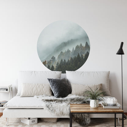 Circular Mural Rolling Mist