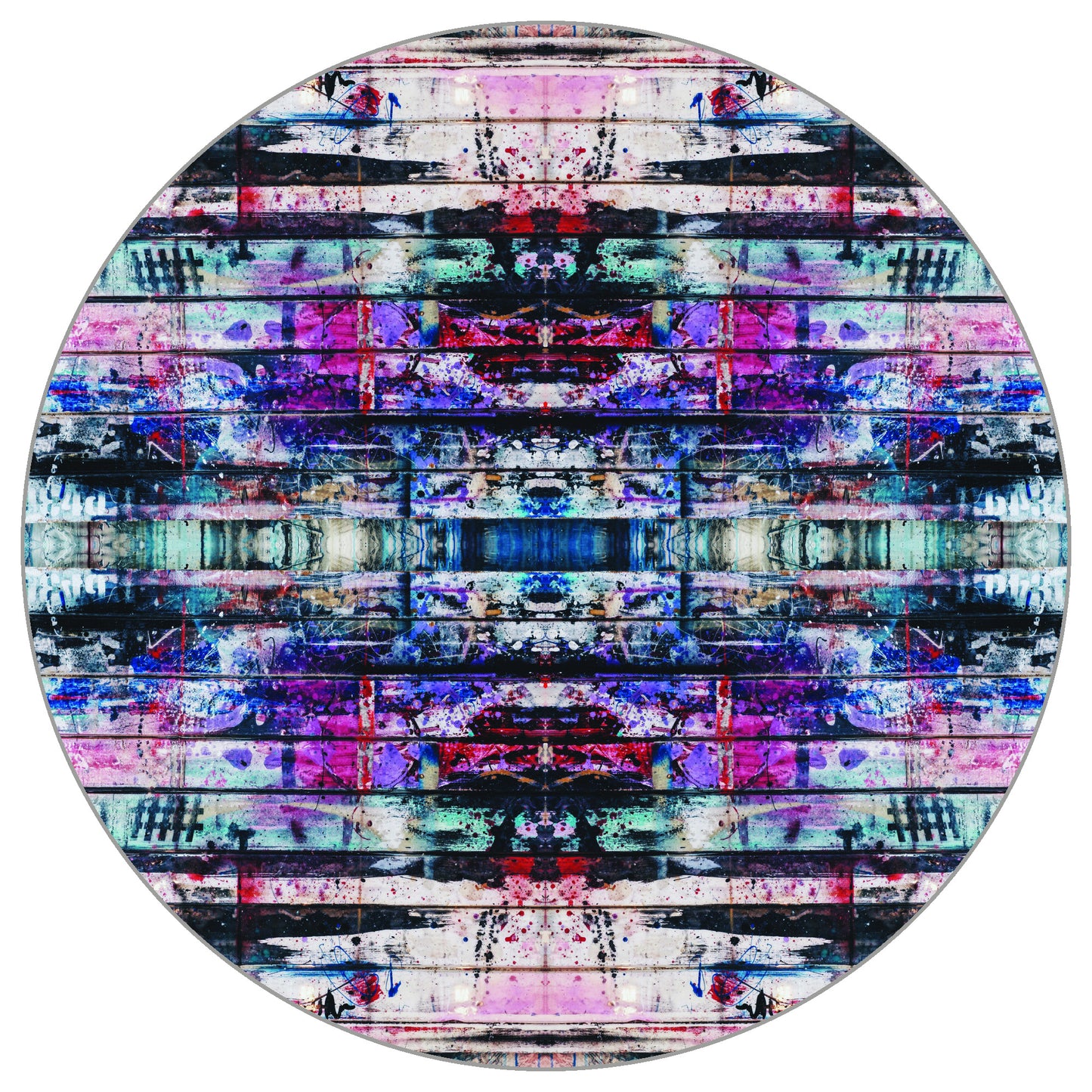 Circular Mural Urban Kaleidoscope