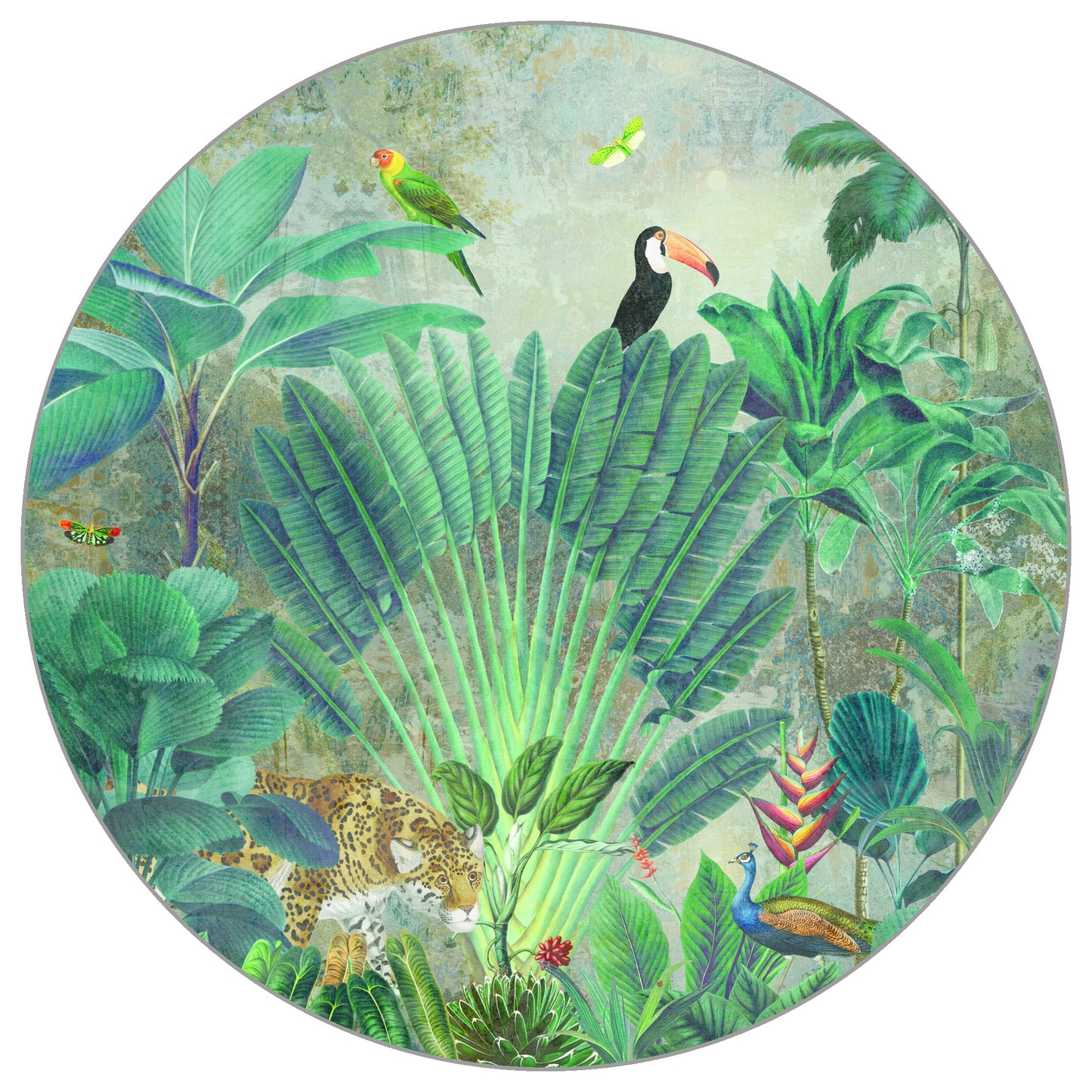 Circular Mural Deep In Exotica