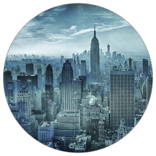 Circular Mural Hazy Gotham By Stefen Schilbe