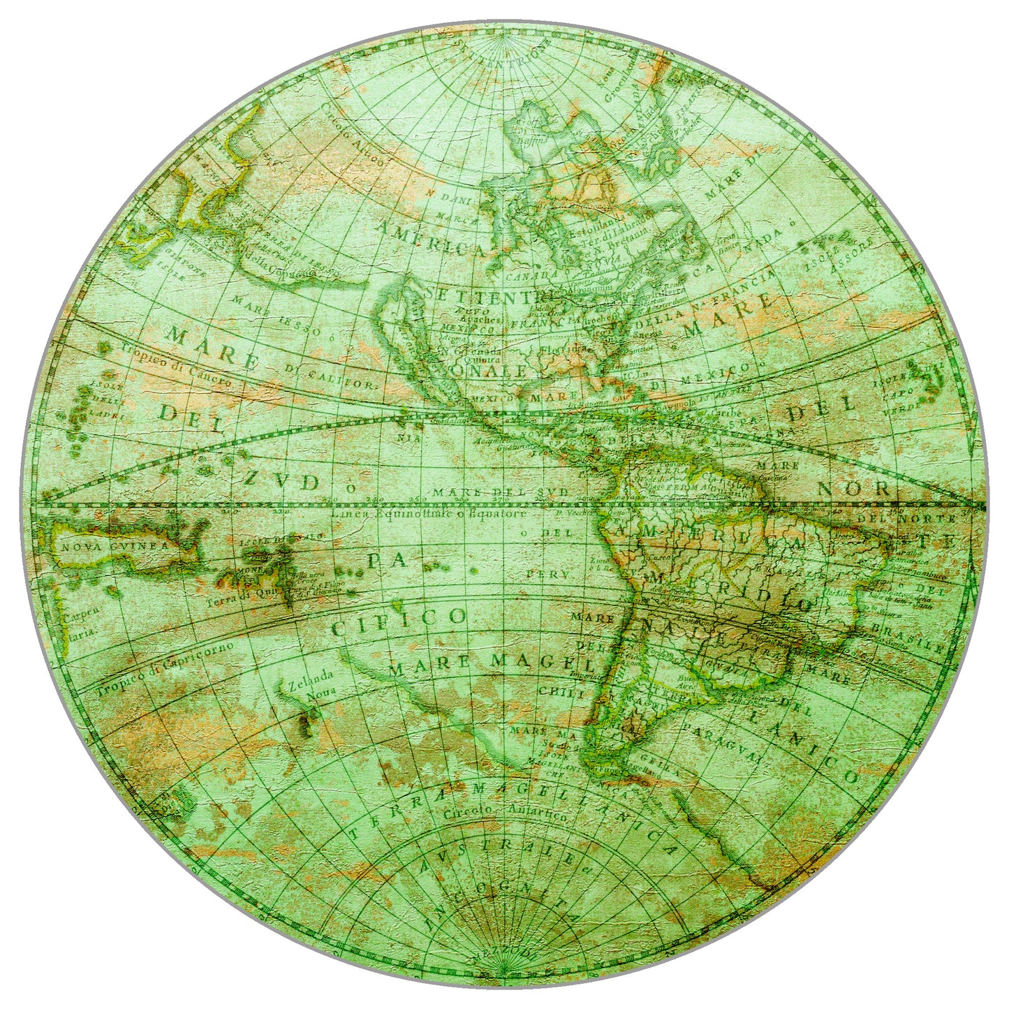Circular Mural Mappa Mundi West
