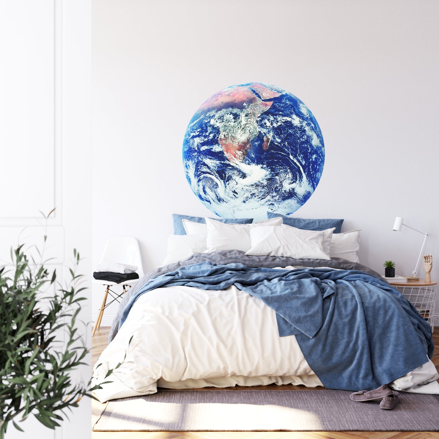 Circular Mural Blue Marble