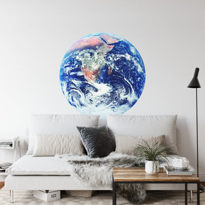 Circular Mural Blue Marble