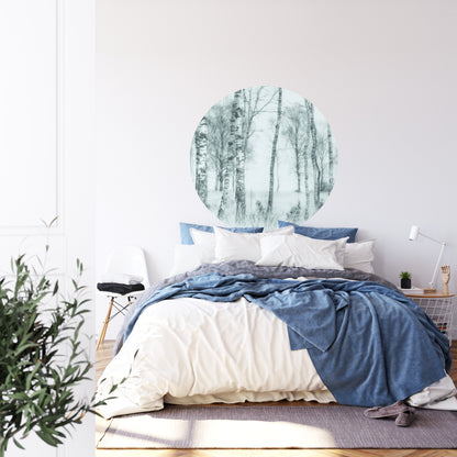 Circular Mural Black And White By Nel Talen