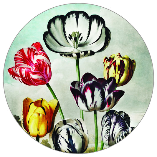 Circular Mural Tulips