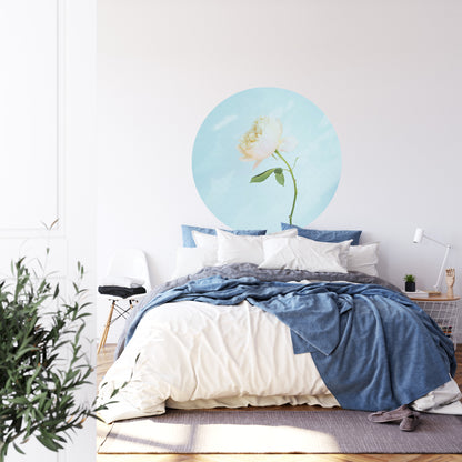 Circular Mural Pastel Rose