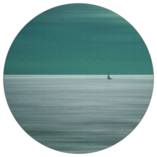 Circular Mural Going For The Horizon By Bernadine De Laat