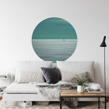 Circular Mural Going For The Horizon By Bernadine De Laat