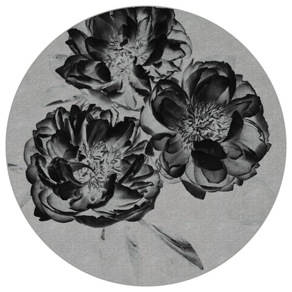 Circular Mural Dark Blooms In Negative