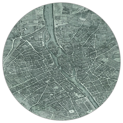 Circular Mural Carte De Paris