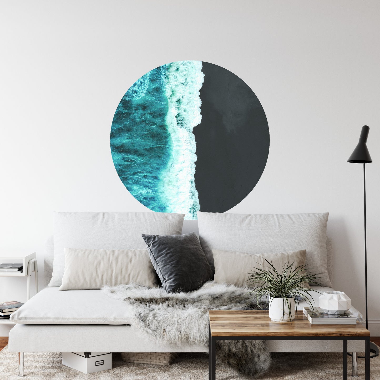 Circular Mural Icelandic Contrasts
