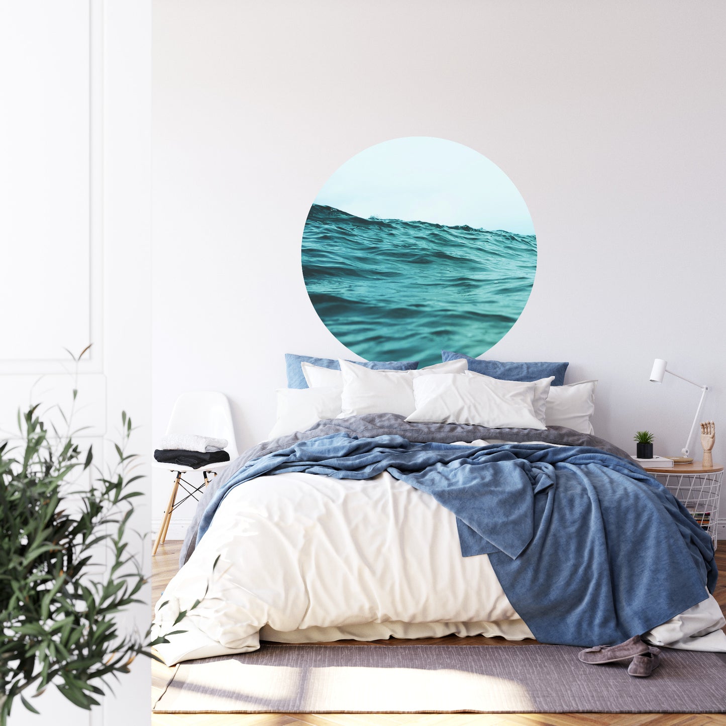 Circular Mural Between The Waves