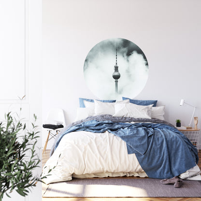 Circular Mural Berlin Above The Clouds