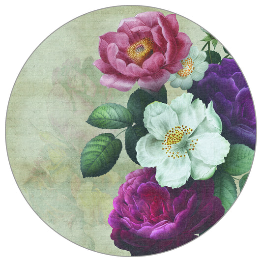 Circular Mural Vintage Botanicals V