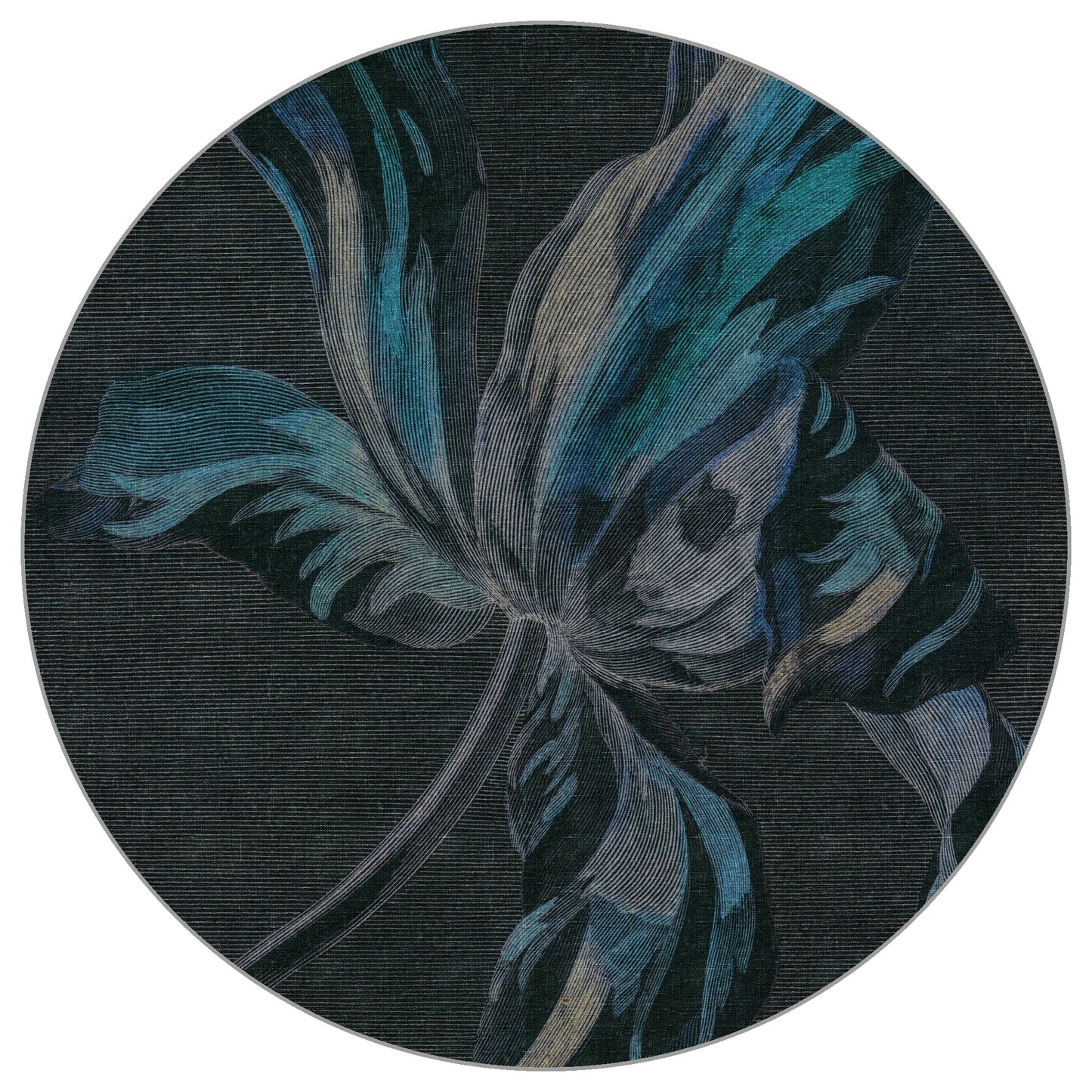 Circular Mural Floralis In Negative