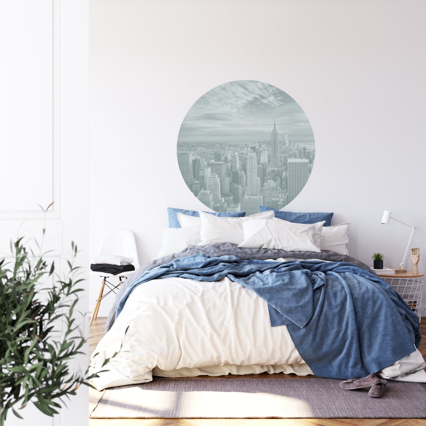 Circular Mural New York Halftone