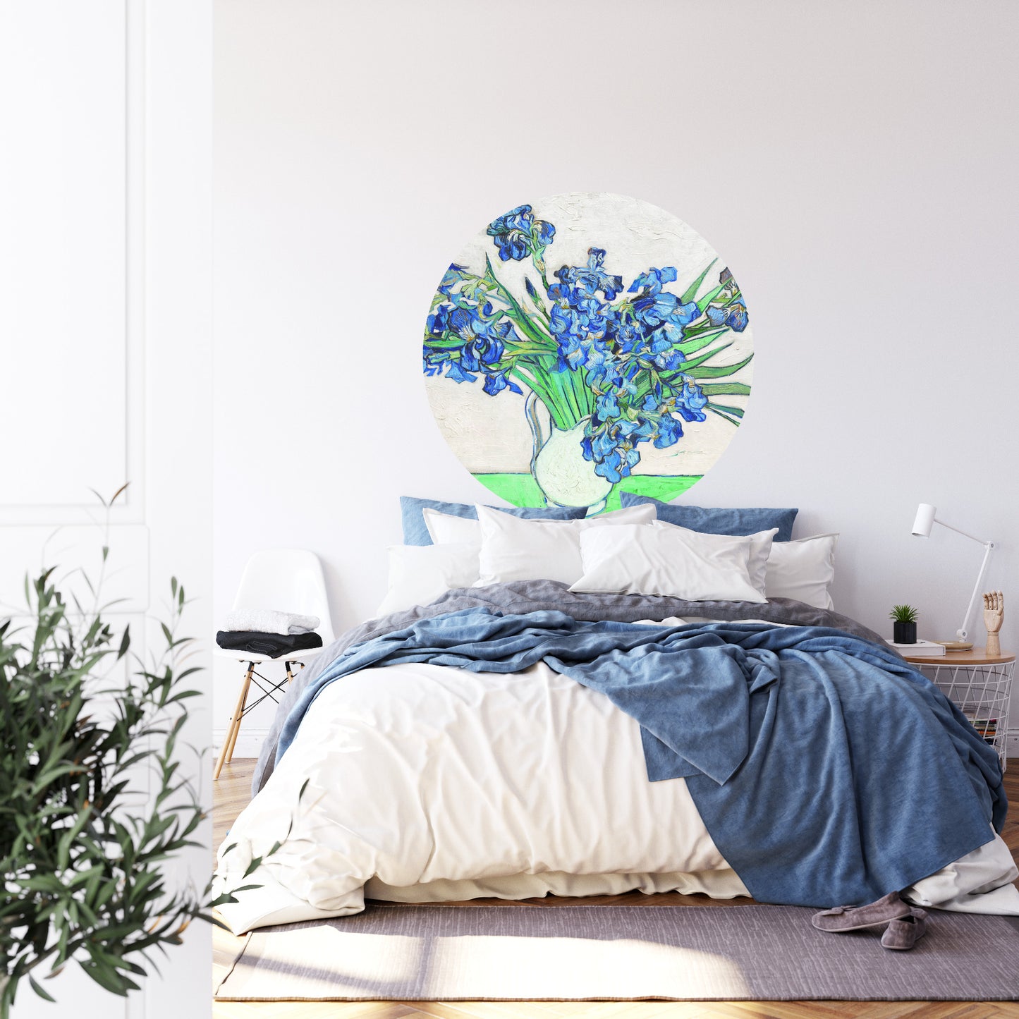 Circular Mural Irises