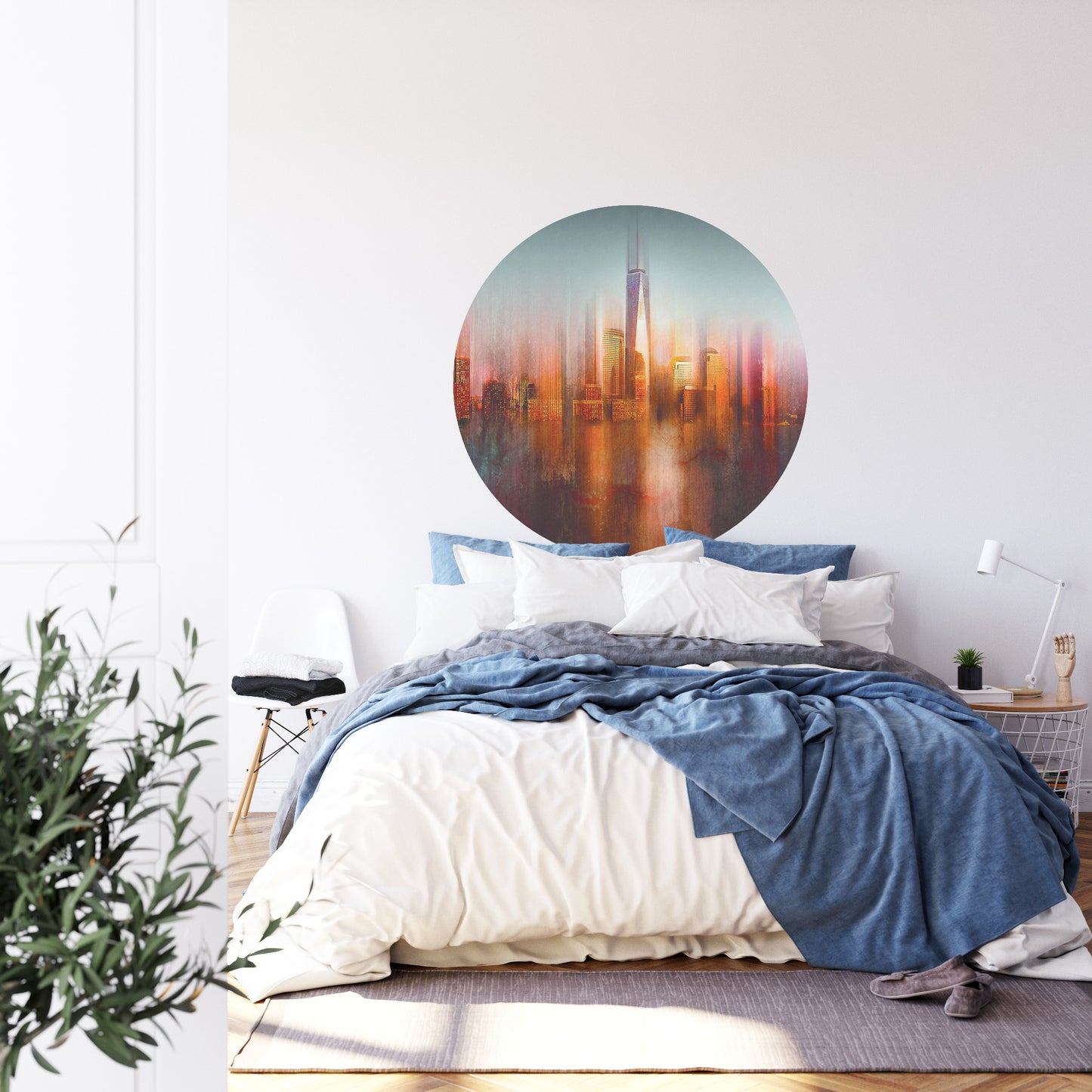 Circular Mural Behind The Window By Carmine Chiriaco