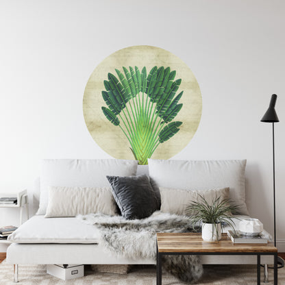 Circular Mural Tropical Botanicals Ii