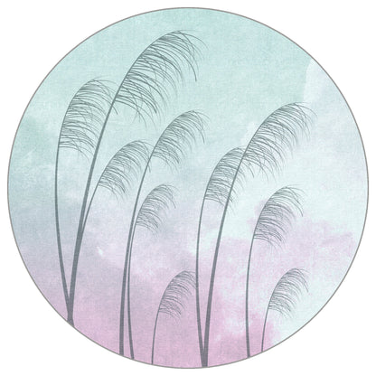 Circular Mural Pampas Clouds