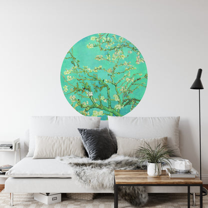 Circular Mural Almond Blossoms