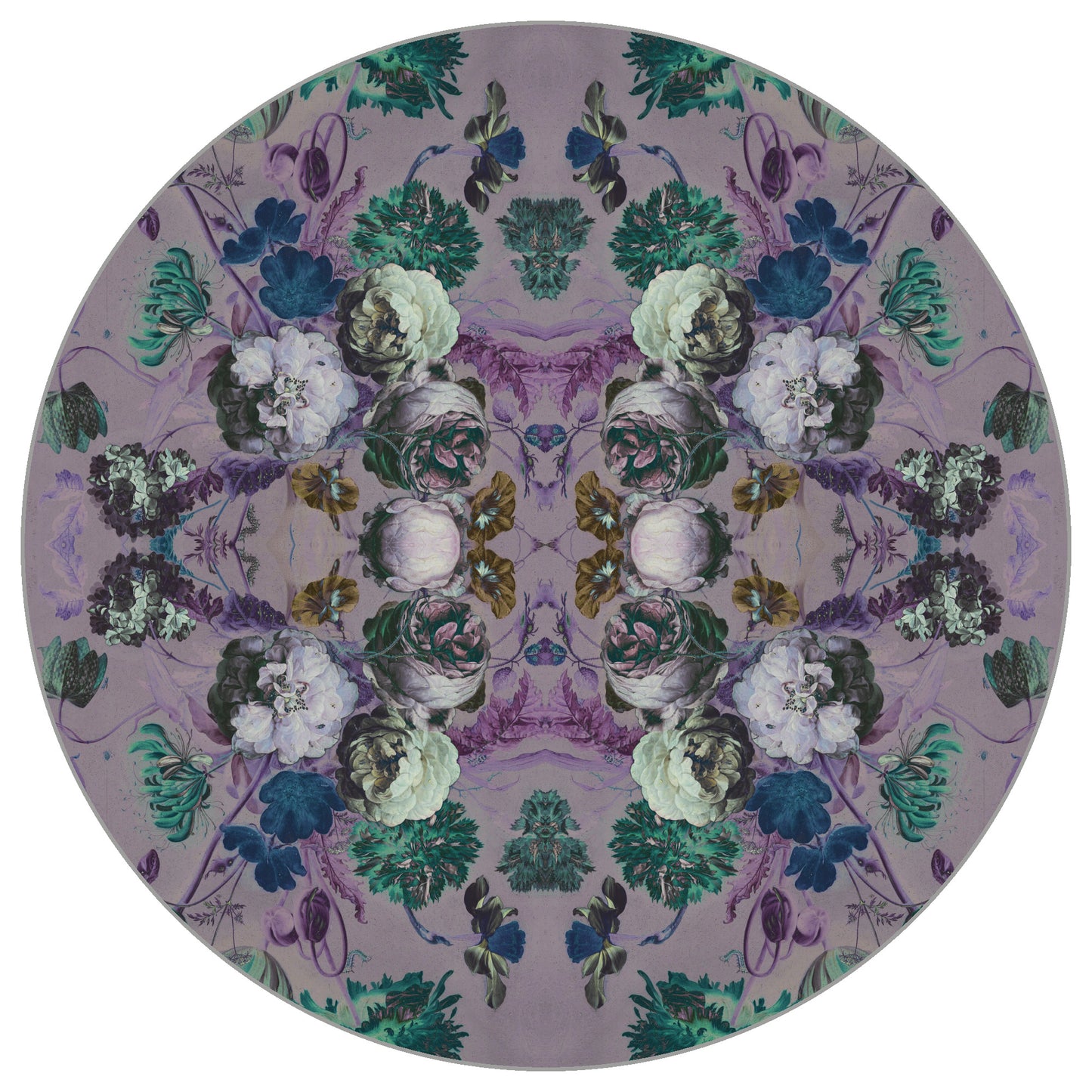 Circular Mural Kaleidabluma In Negative